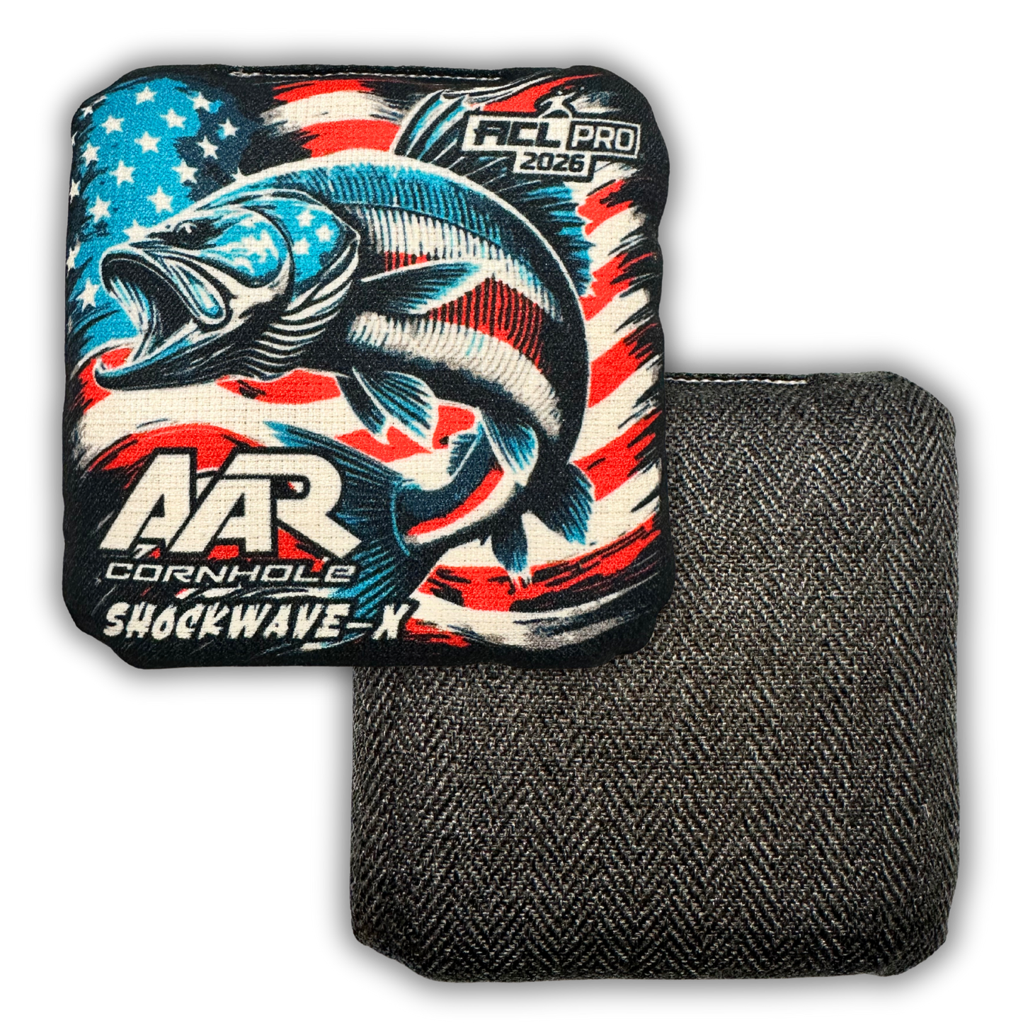 2026 AAR Shockwave-X Cornhole Bags - USA Fish Edition - ACL Pro Stamped - SET OF 4