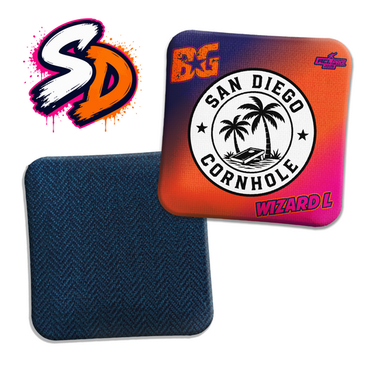 BG Cornhole - Wizard, Wizard L, Sorcerer - SDC Badge Navy Pink