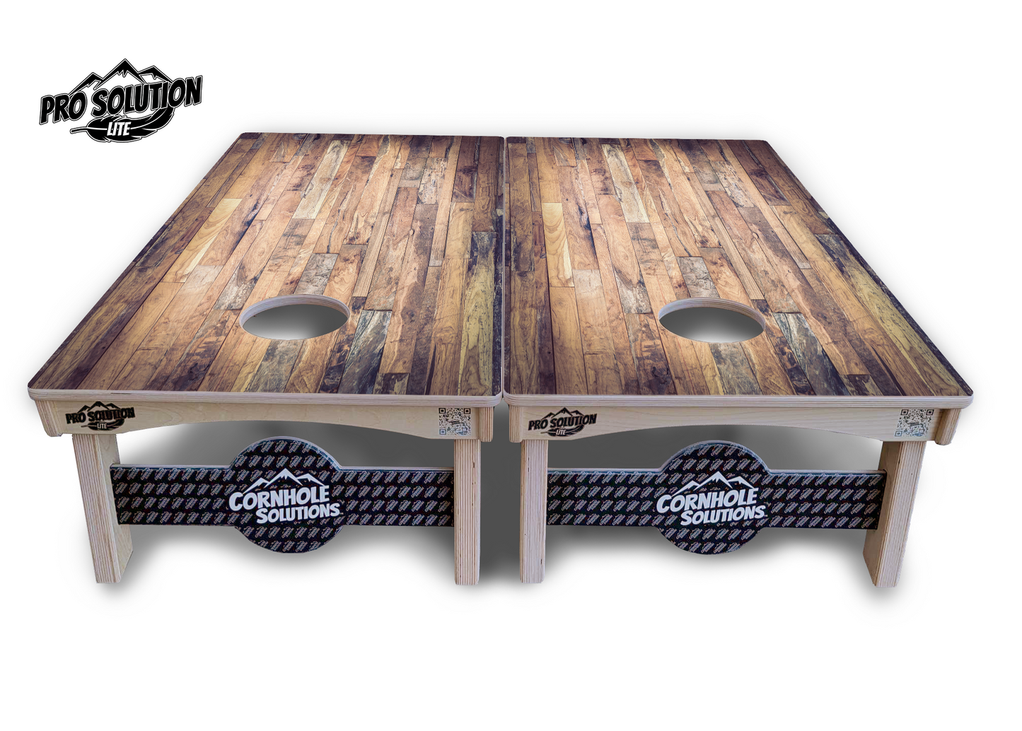 Barnwood Planks Cornhole Boards - Pro Solution Lite Series