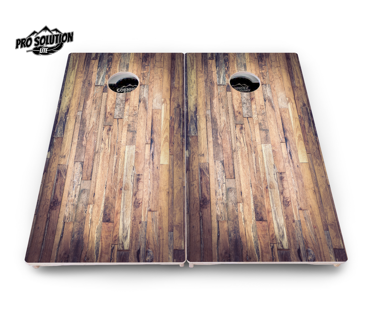 Barnwood Planks Cornhole Boards - Pro Solution Lite Series