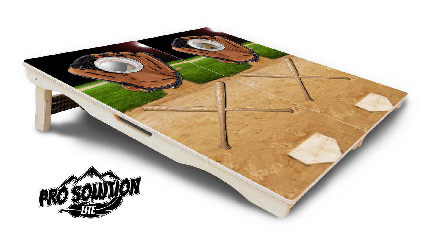 Baseball Theme Cornhole Boards - Pro Solution Lite Series