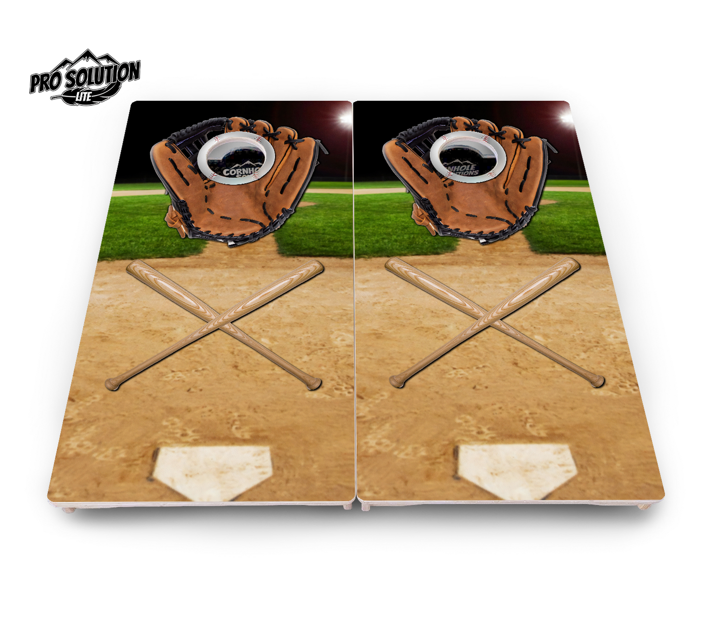 Baseball Theme Cornhole Boards - Pro Solution Lite Series