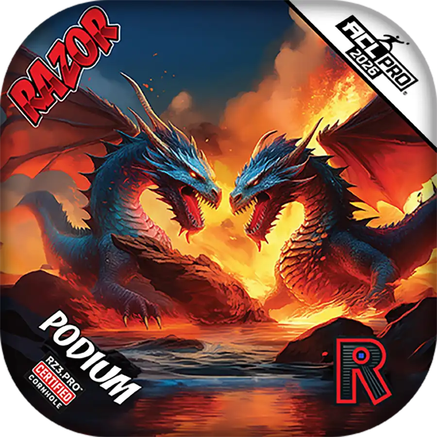 Podium | Battle Dragons | ACL PRO Razor Cornhole Bags