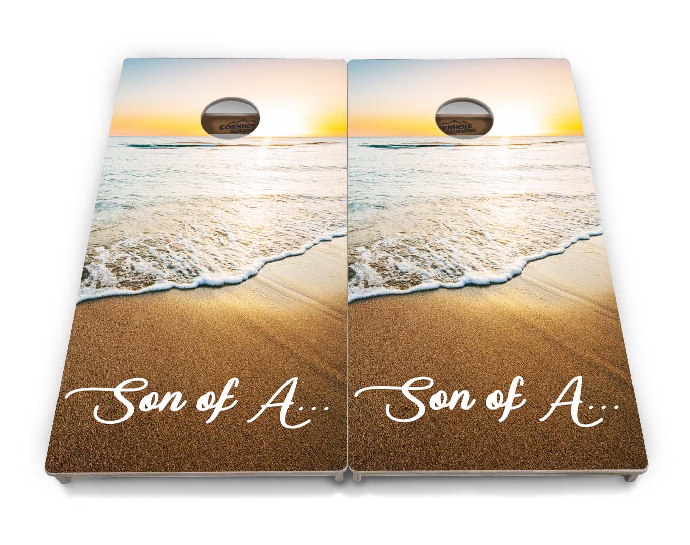 Beach Sunset Cornhole Boards - Professional Tournament Series
