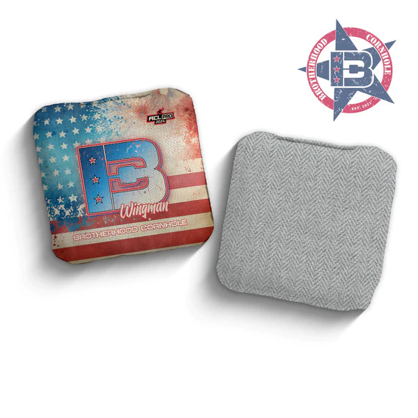 Brotherhood Cornhole Bags - Wingman - USA Flag