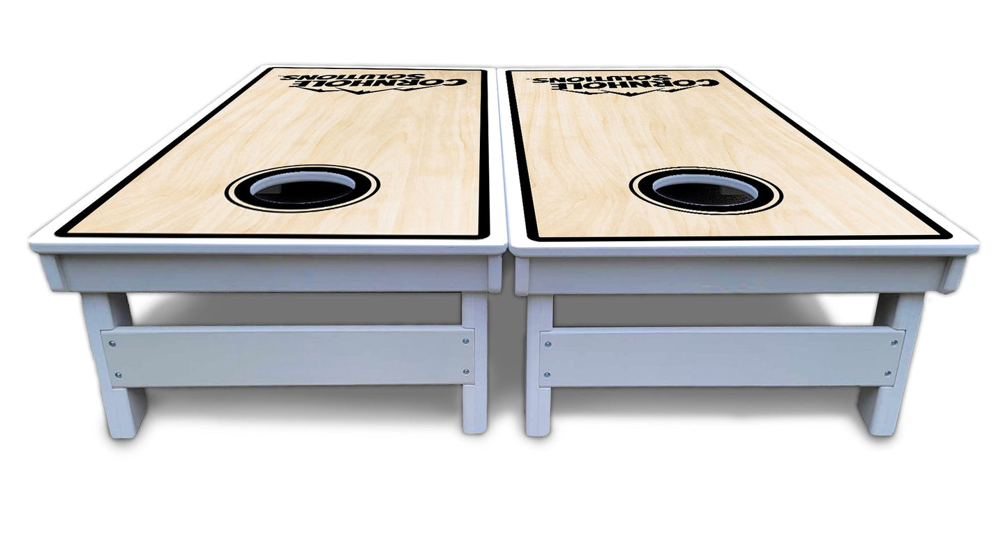 Pinstripe CS Logo Cornhole Boards - All Weather Series