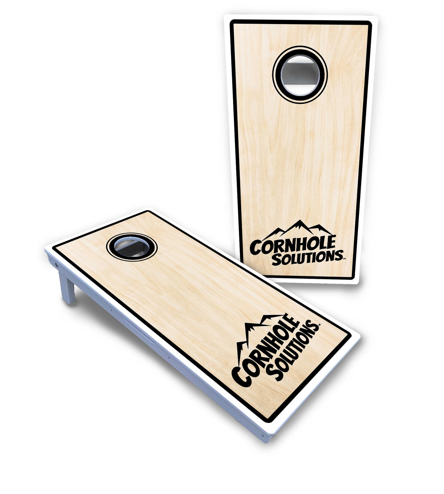 Pinstripe CS Logo Cornhole Boards - All Weather Series