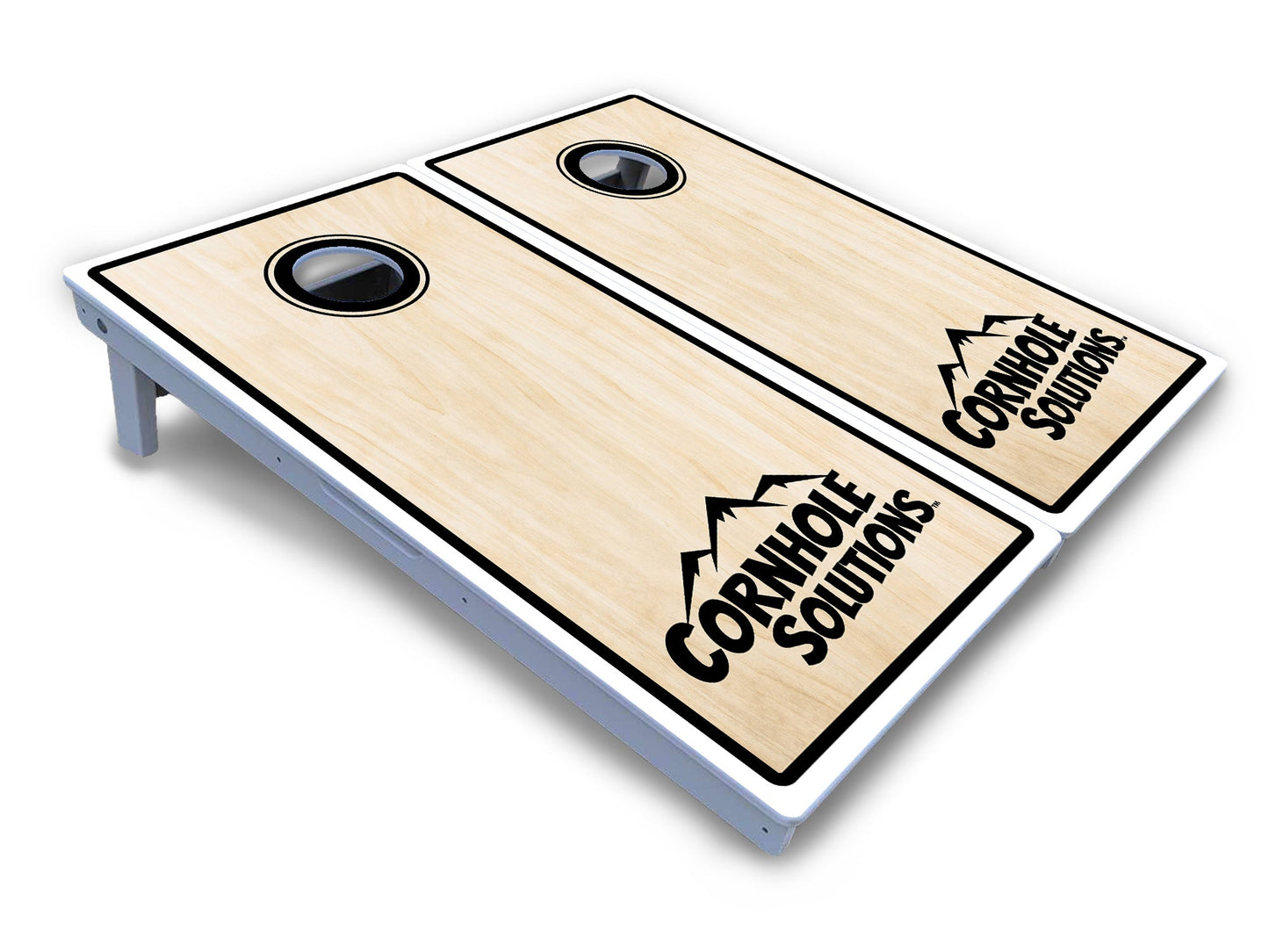 Pinstripe CS Logo Cornhole Boards - All Weather Series
