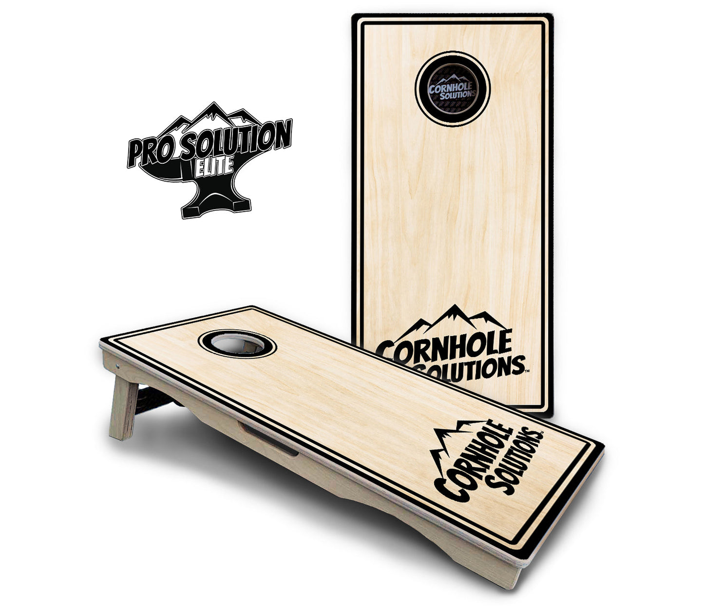 Pinstripe CS Logo Cornhole Boards - Pro Solution Elite Series