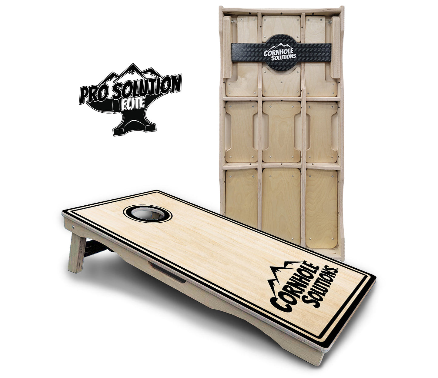 Pinstripe CS Logo Cornhole Boards - Pro Solution Elite Series