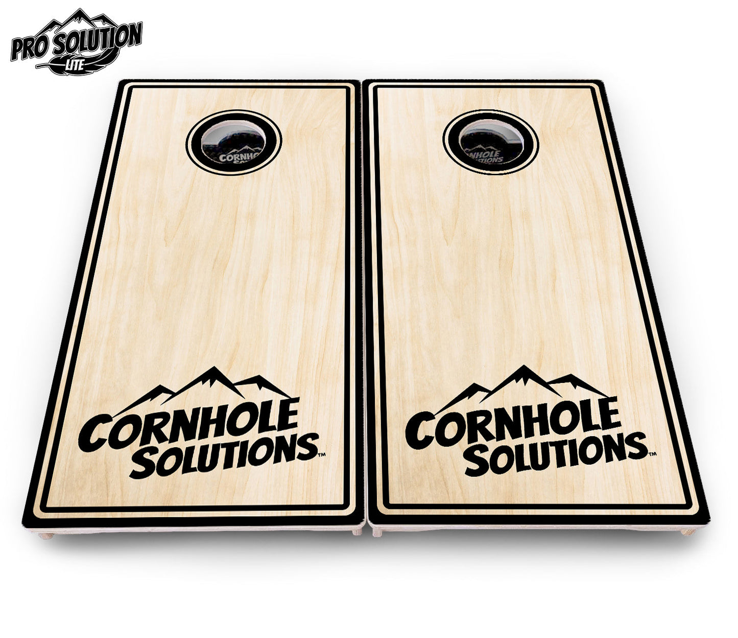Pinstripe CS Logo Cornhole Boards - Pro Solution Lite Series