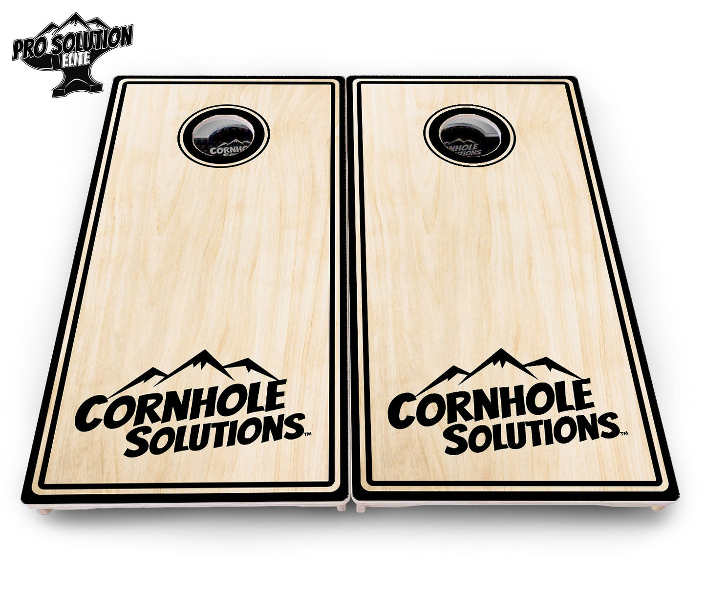 Pinstripe CS Logo Cornhole Boards - Pro Solution Elite Series