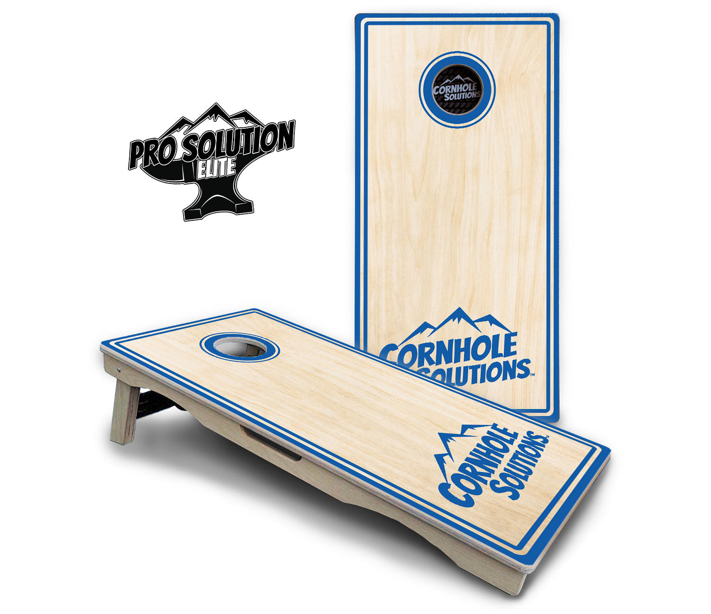 Pinstripe CS Logo Cornhole Boards - Pro Solution Elite Series