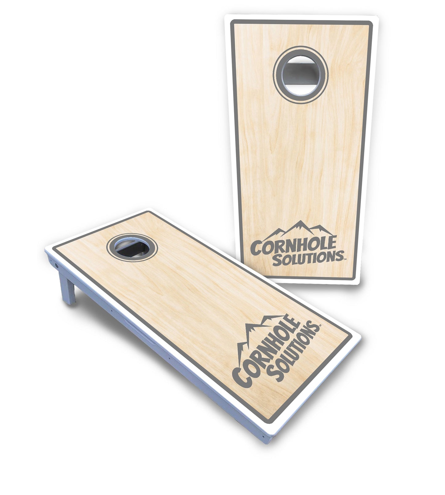 Pinstripe CS Logo Cornhole Boards - All Weather Series
