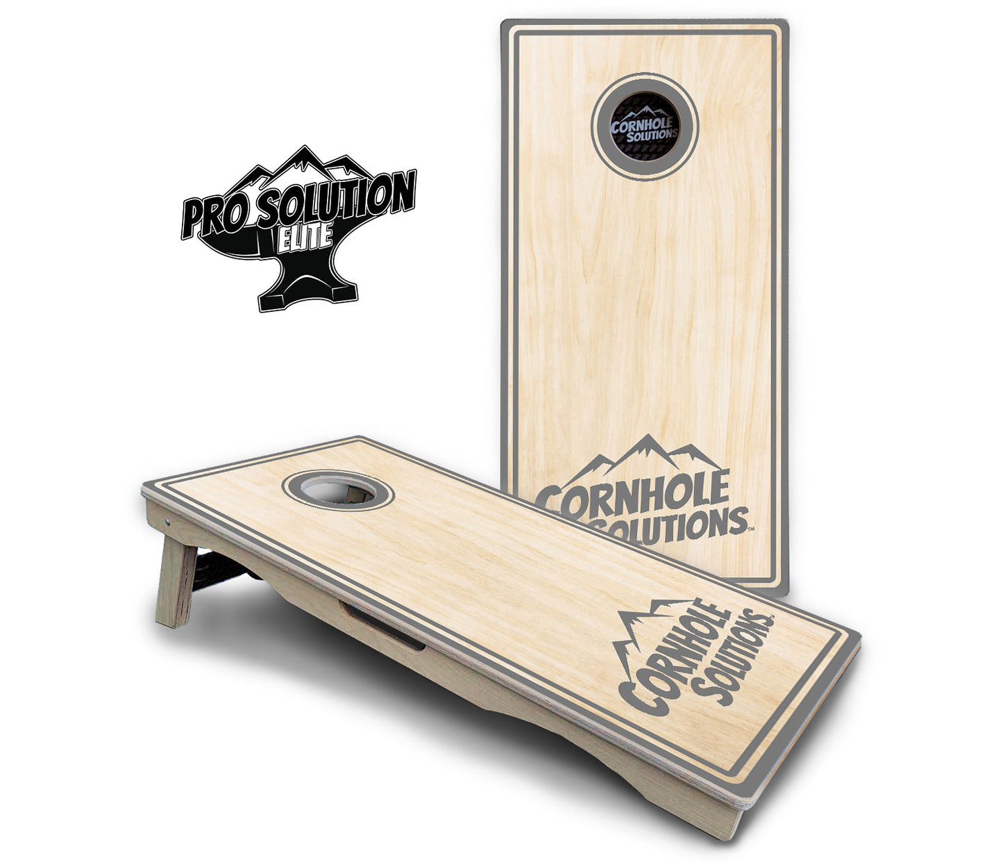 Pinstripe CS Logo Cornhole Boards - Pro Solution Elite Series