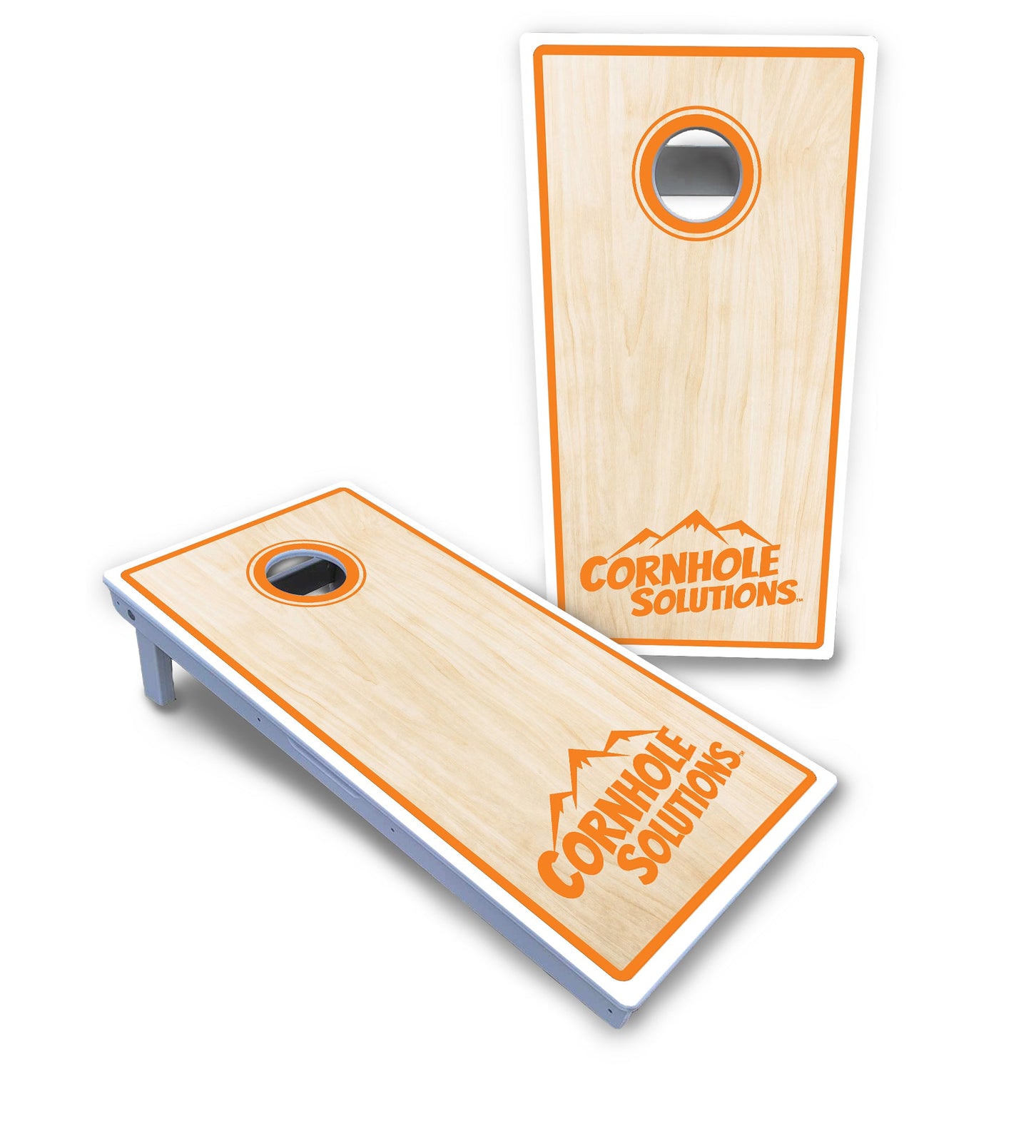 Pinstripe CS Logo Cornhole Boards - All Weather Series