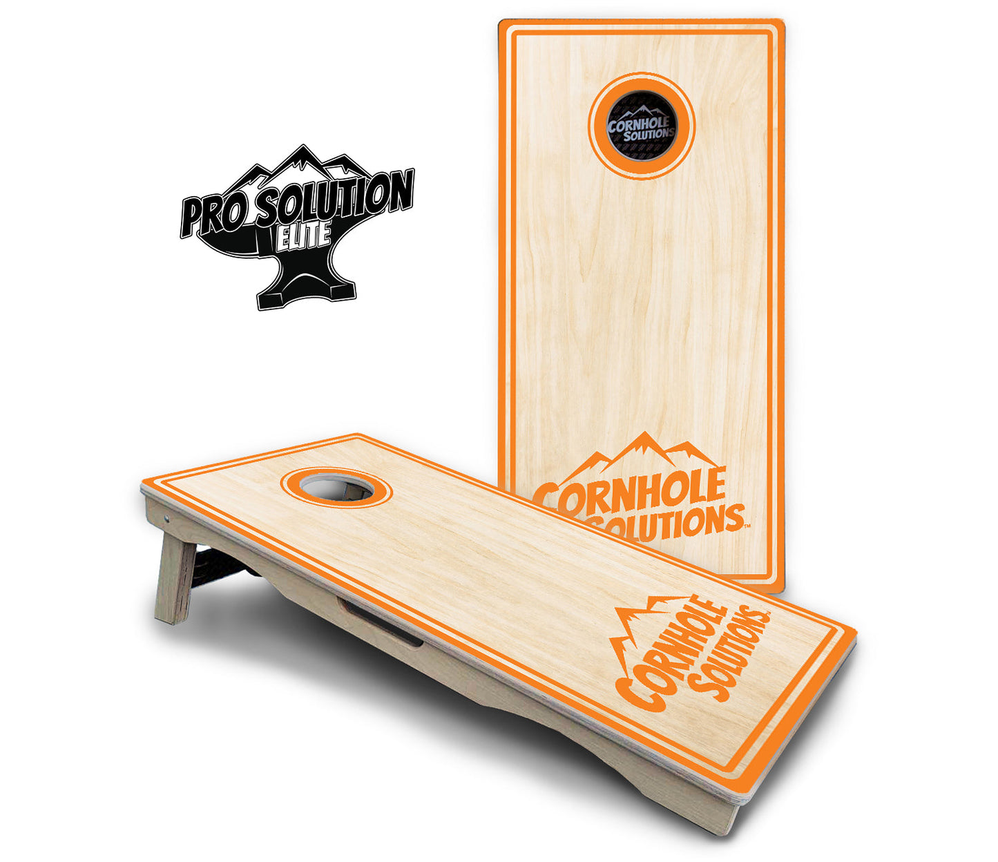 Pinstripe CS Logo Cornhole Boards - Pro Solution Elite Series