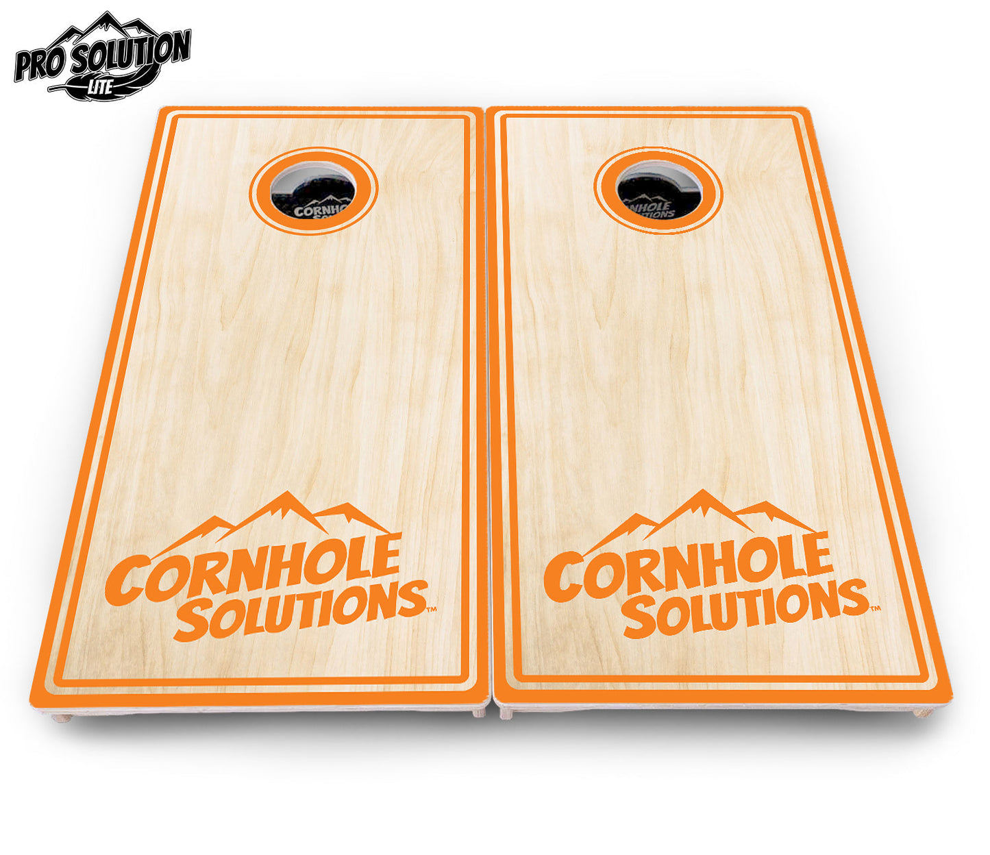 Pinstripe CS Logo Cornhole Boards - Pro Solution Lite Series
