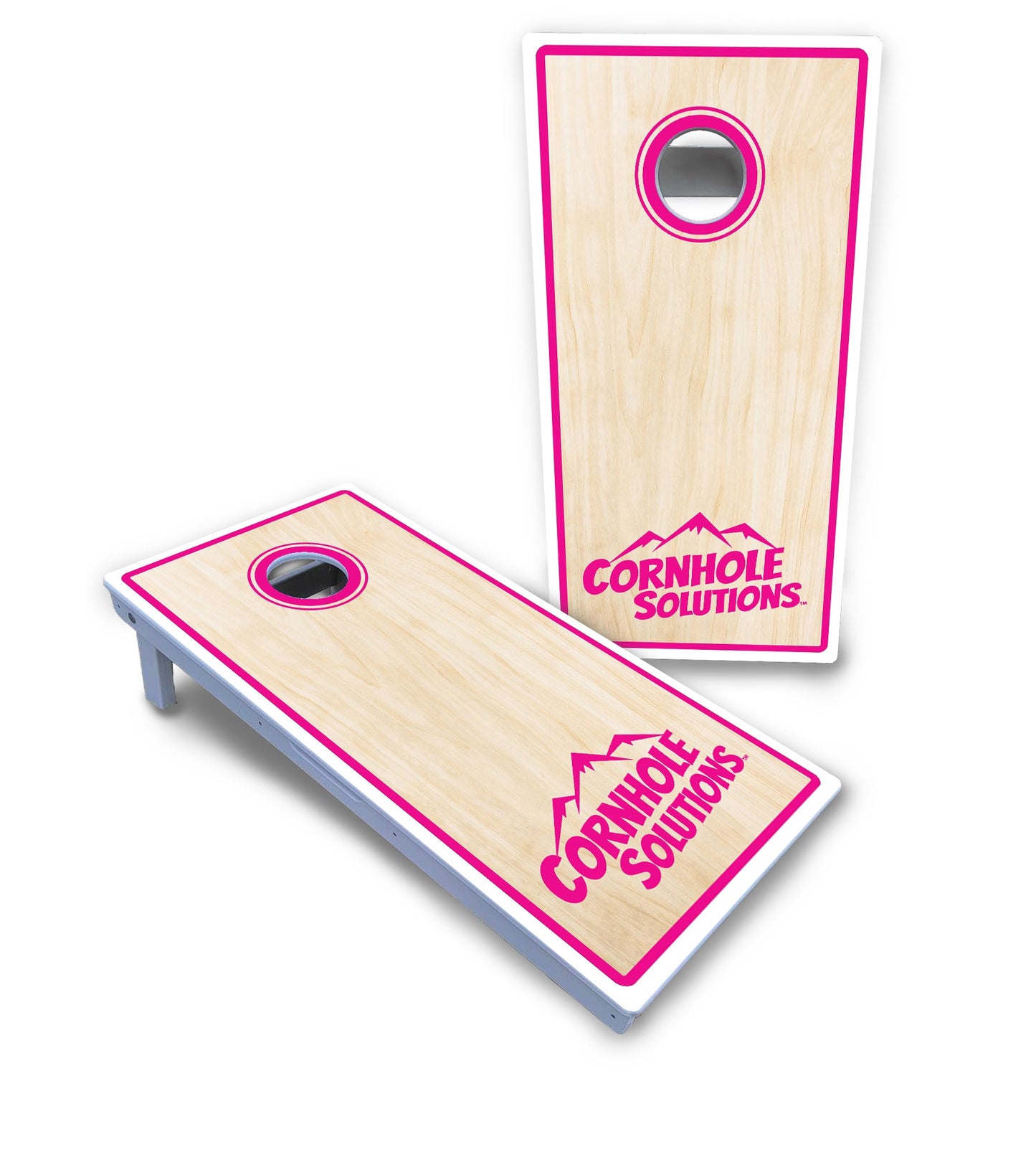 Pinstripe CS Logo Cornhole Boards - All Weather Series