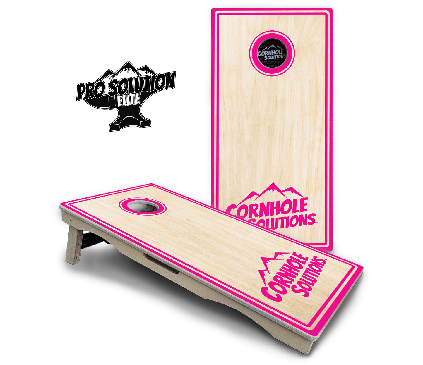 Pinstripe CS Logo Cornhole Boards - Pro Solution Elite Series