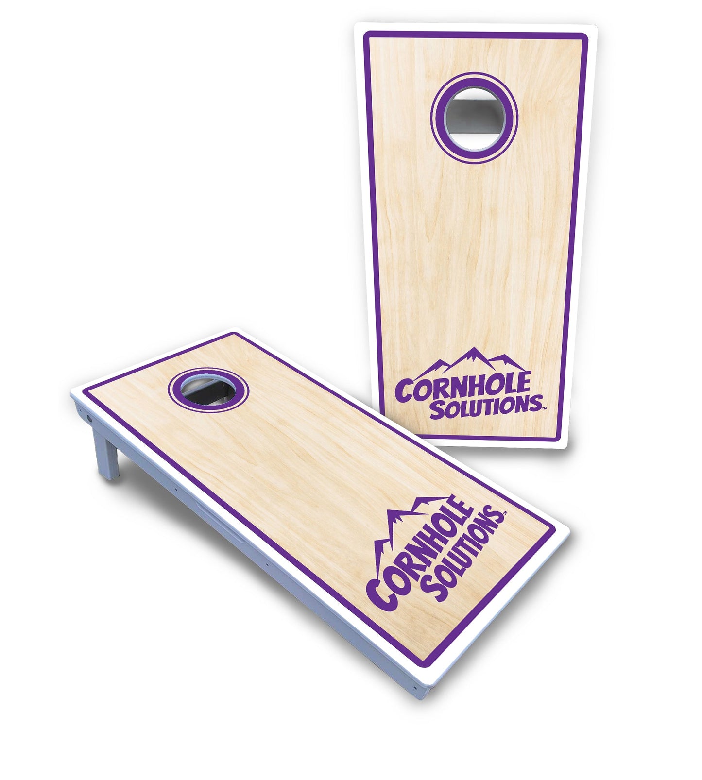 Pinstripe CS Logo Cornhole Boards - All Weather Series