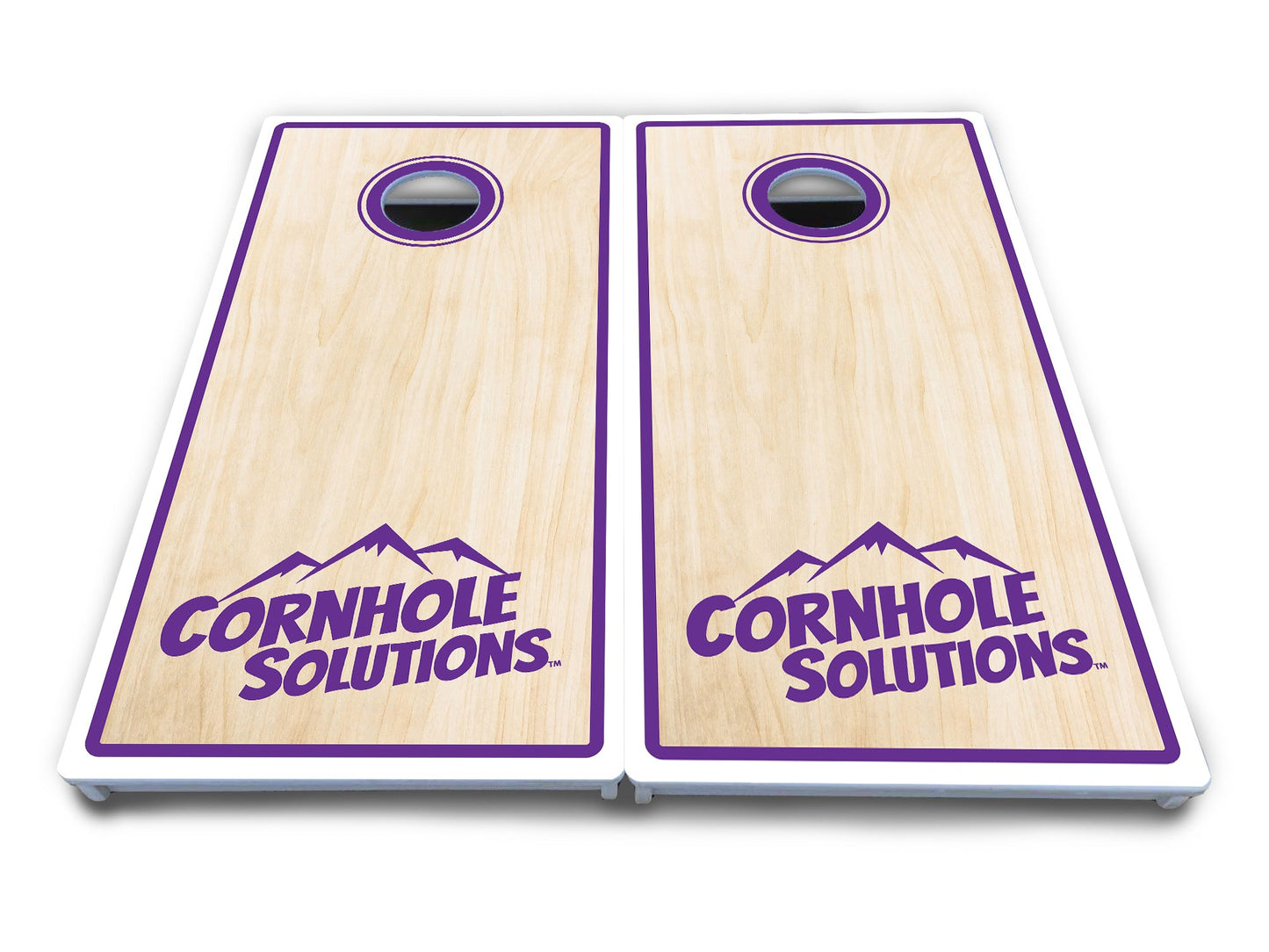 Pinstripe CS Logo Cornhole Boards - All Weather Series