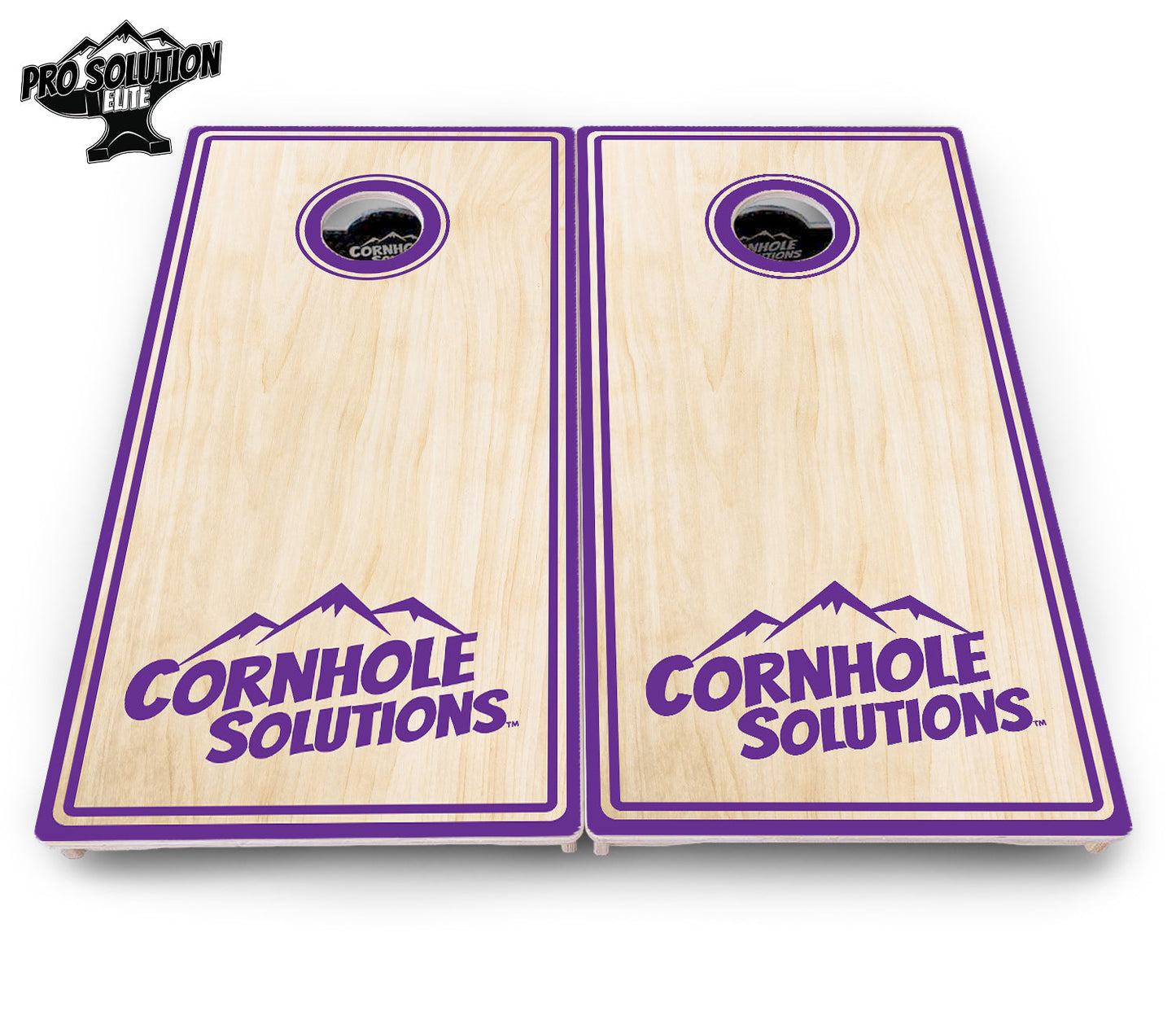 Pinstripe CS Logo Cornhole Boards - Pro Solution Elite Series