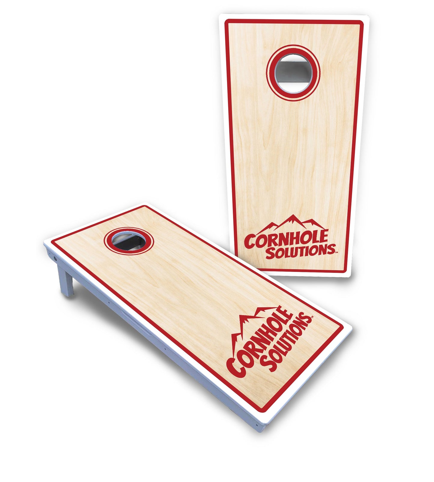 Pinstripe CS Logo Cornhole Boards - All Weather Series
