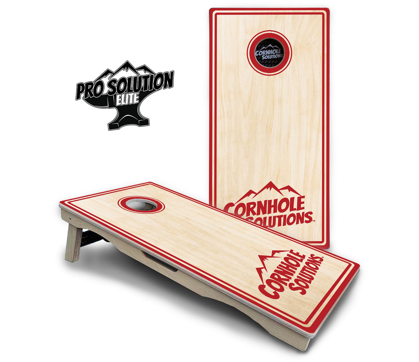 Pinstripe CS Logo Cornhole Boards - Pro Solution Elite Series