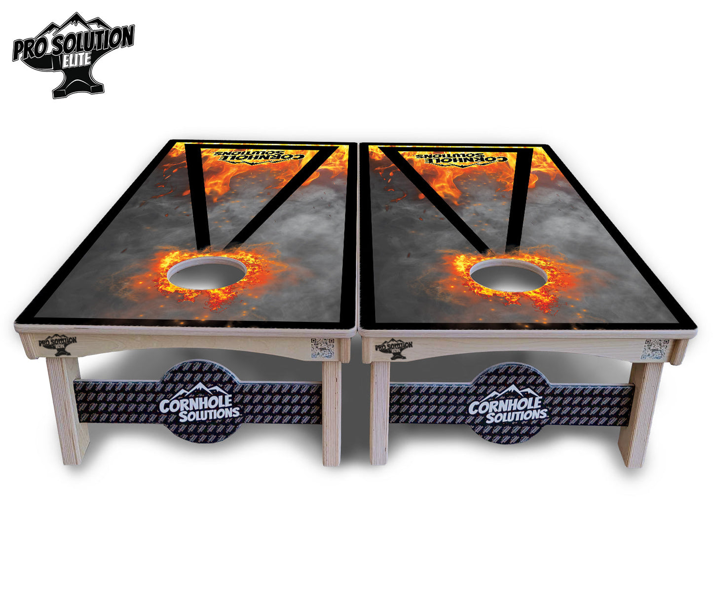 Fire Triangle CS Logo Cornhole Boards - Pro Solution Elite Series