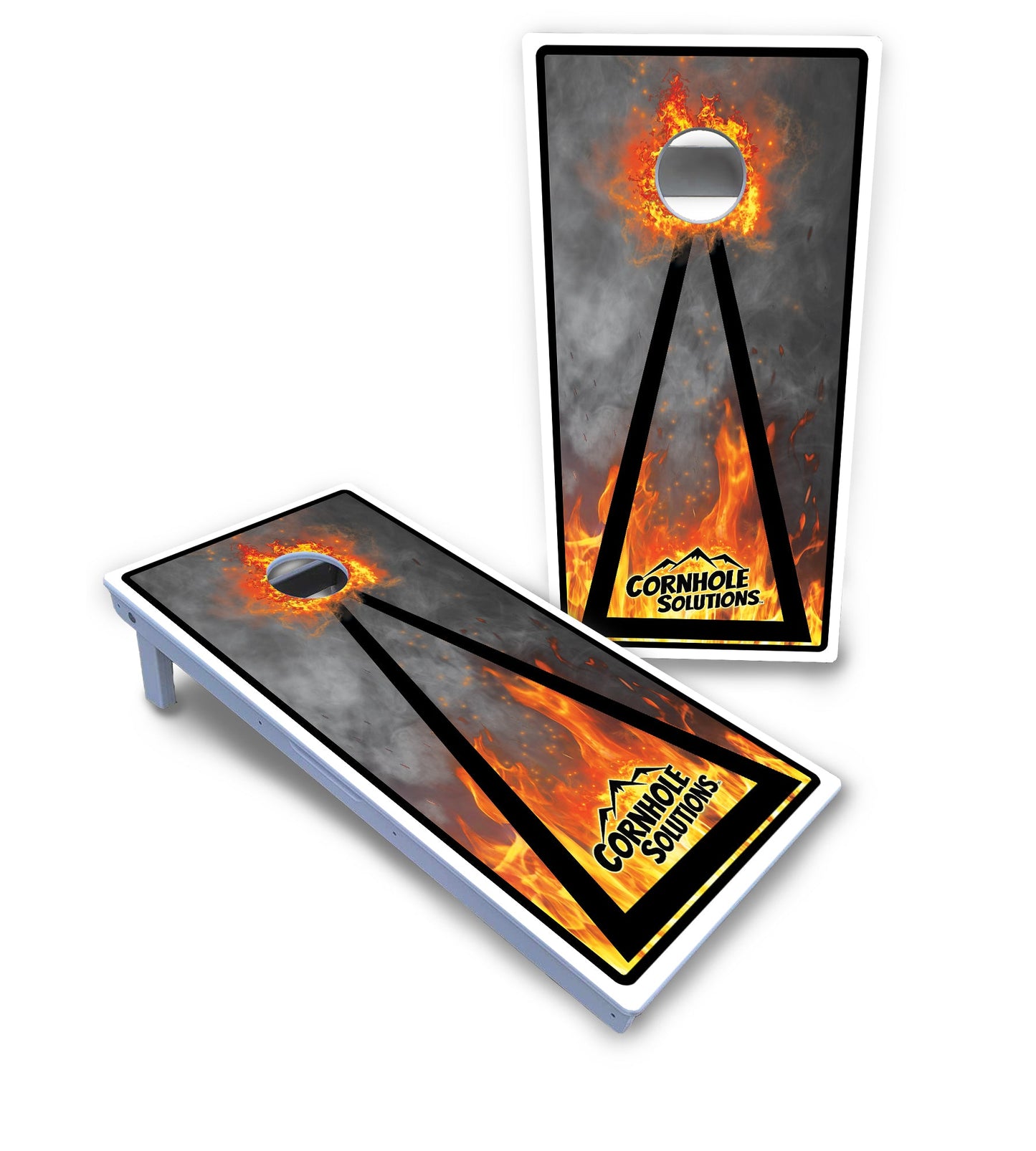 Fire Triangle CS Logo Cornhole Boards - All Weather Series