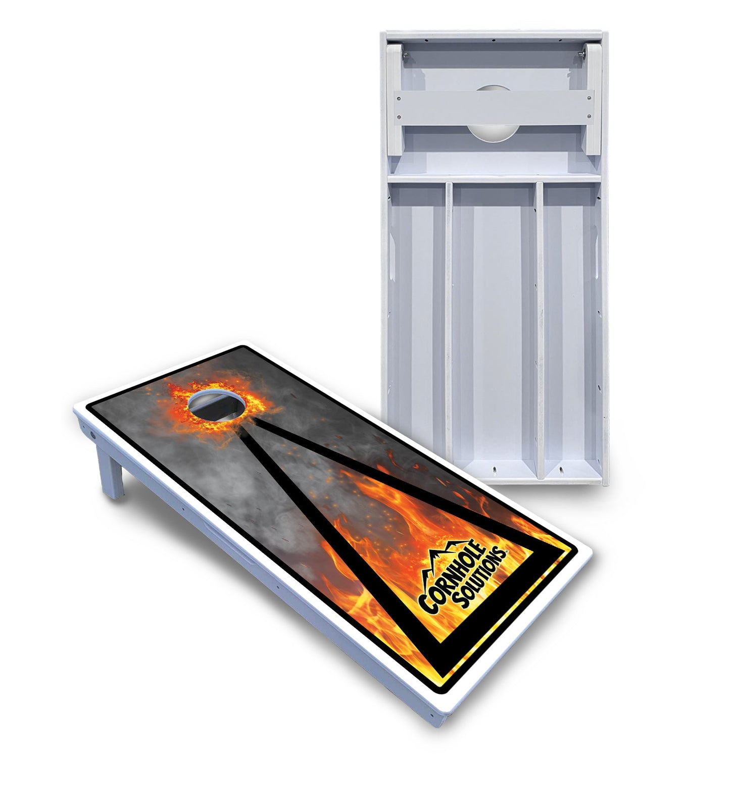 Fire Triangle CS Logo Cornhole Boards - All Weather Series