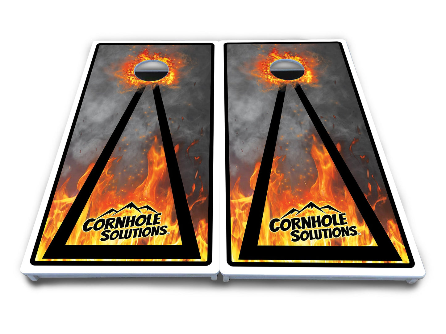 Fire Triangle CS Logo Cornhole Boards - All Weather Series