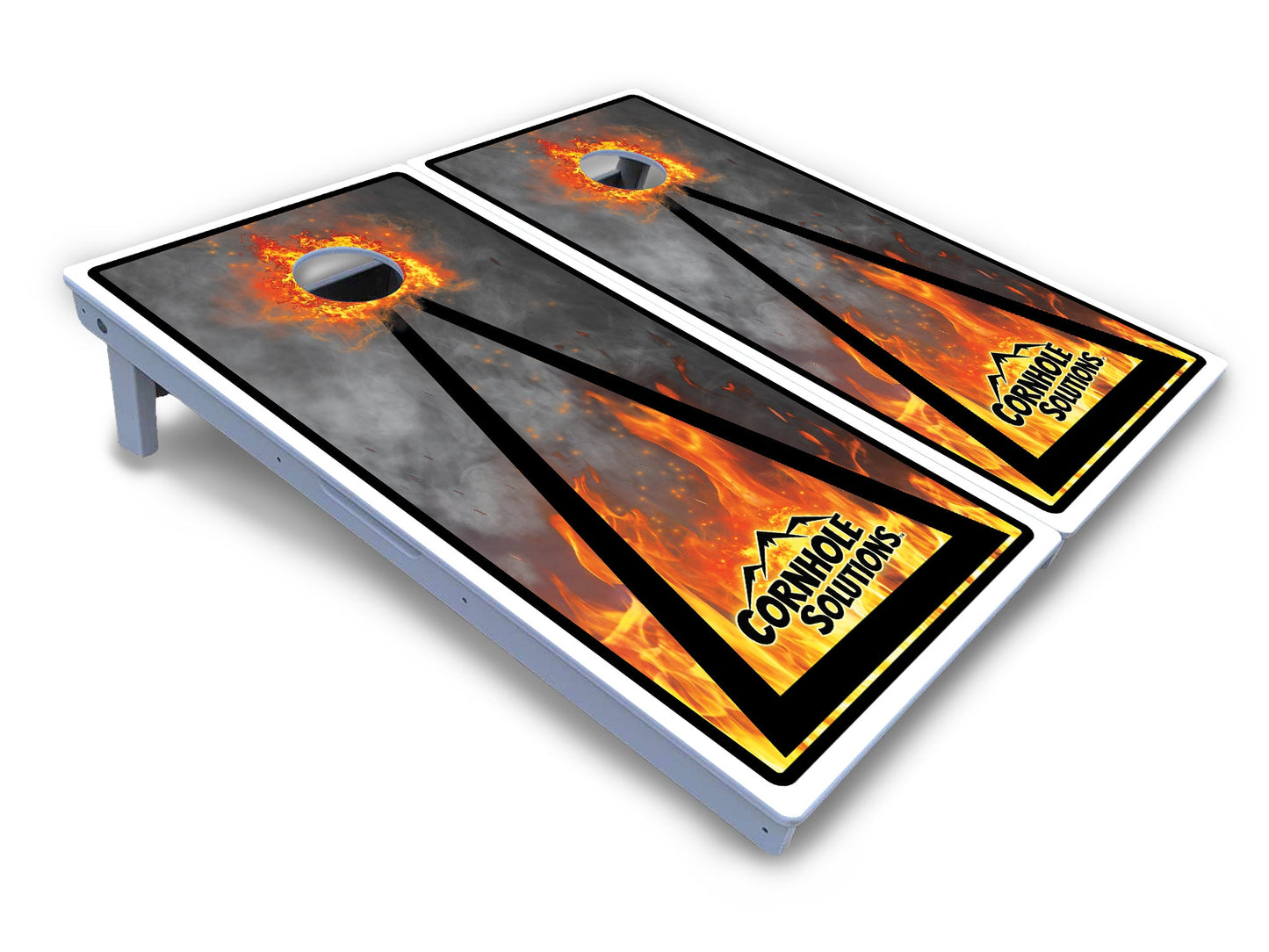 Fire Triangle CS Logo Cornhole Boards - All Weather Series