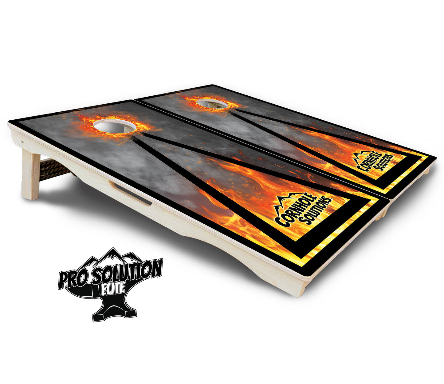Fire Triangle CS Logo Cornhole Boards - Pro Solution Elite Series