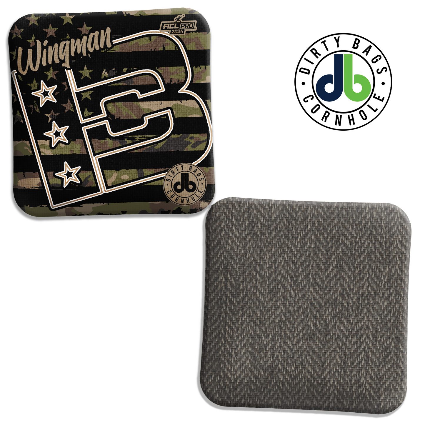 Brotherhood Cornhole Bags - Wingman - Camouflage Flag