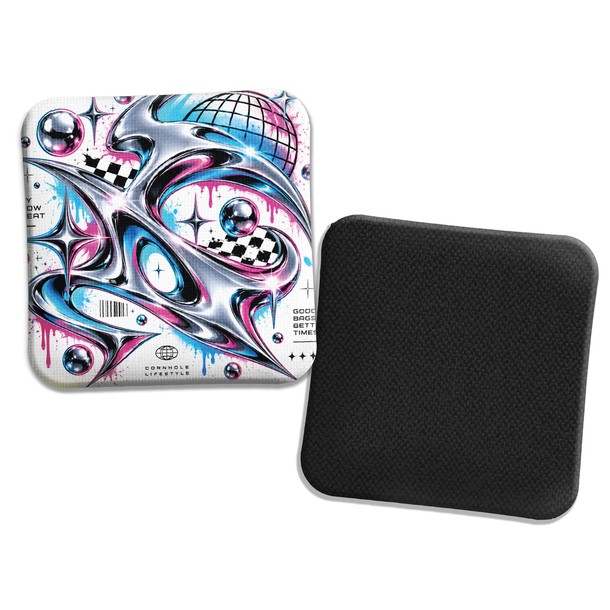 Hybrid Carpet Cornhole Bags - Speed Profile 5/8 - Chrome Aspect