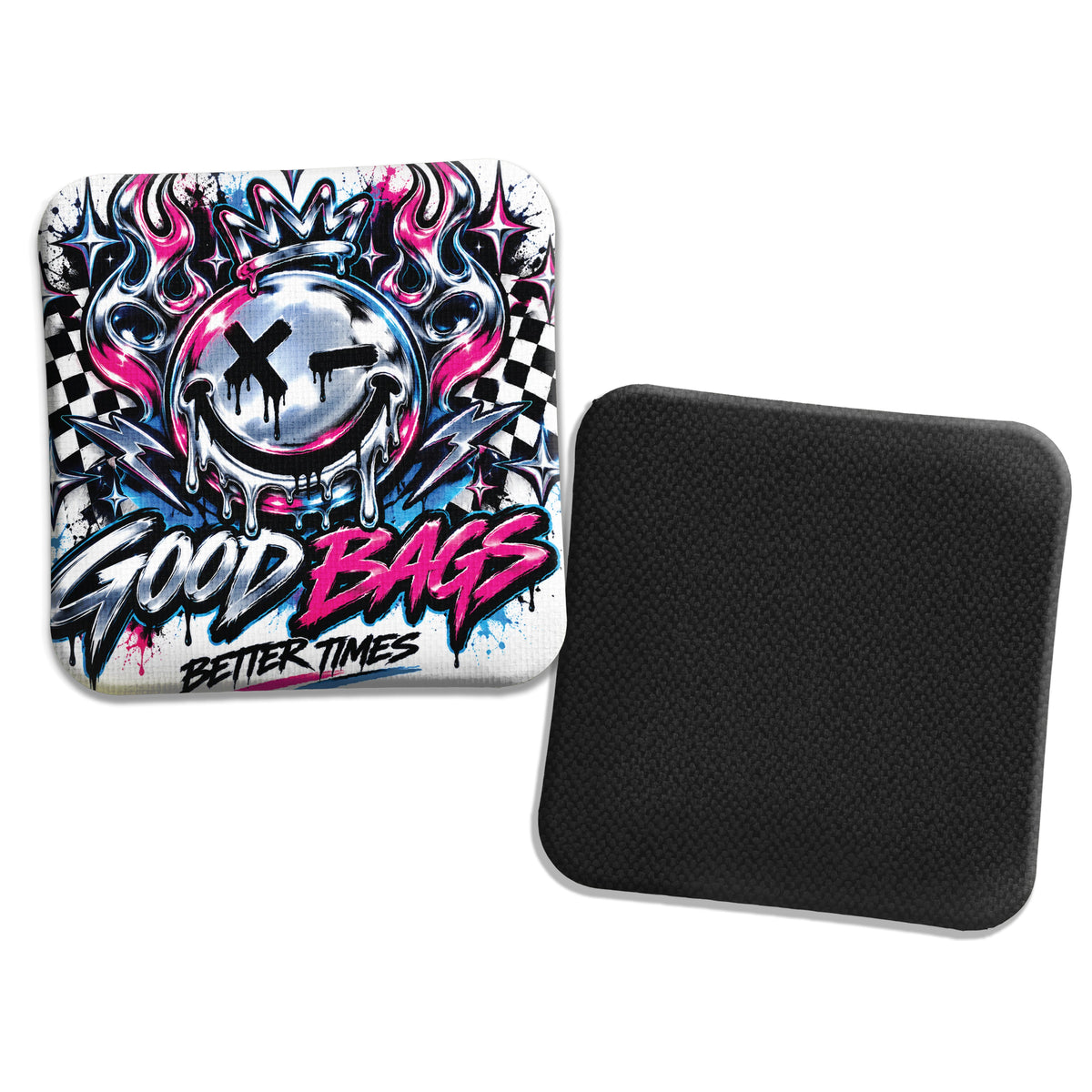 Hybrid Carpet Cornhole Bags - Speed Profile 5/8 - Chrome Smile