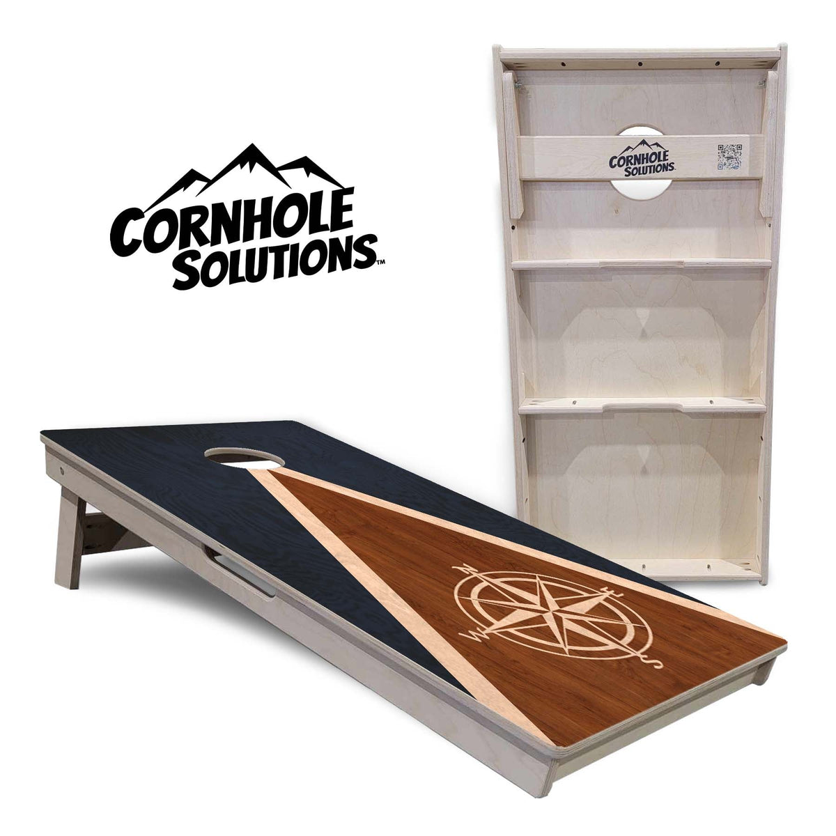 Compass Stain Triangle Cornhole Boards – Tournament Series