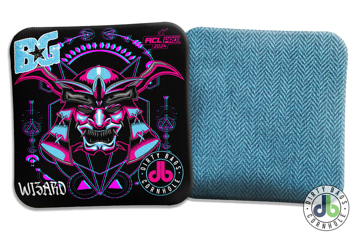 BG Cornhole Wizard -  Neon Oni Mask