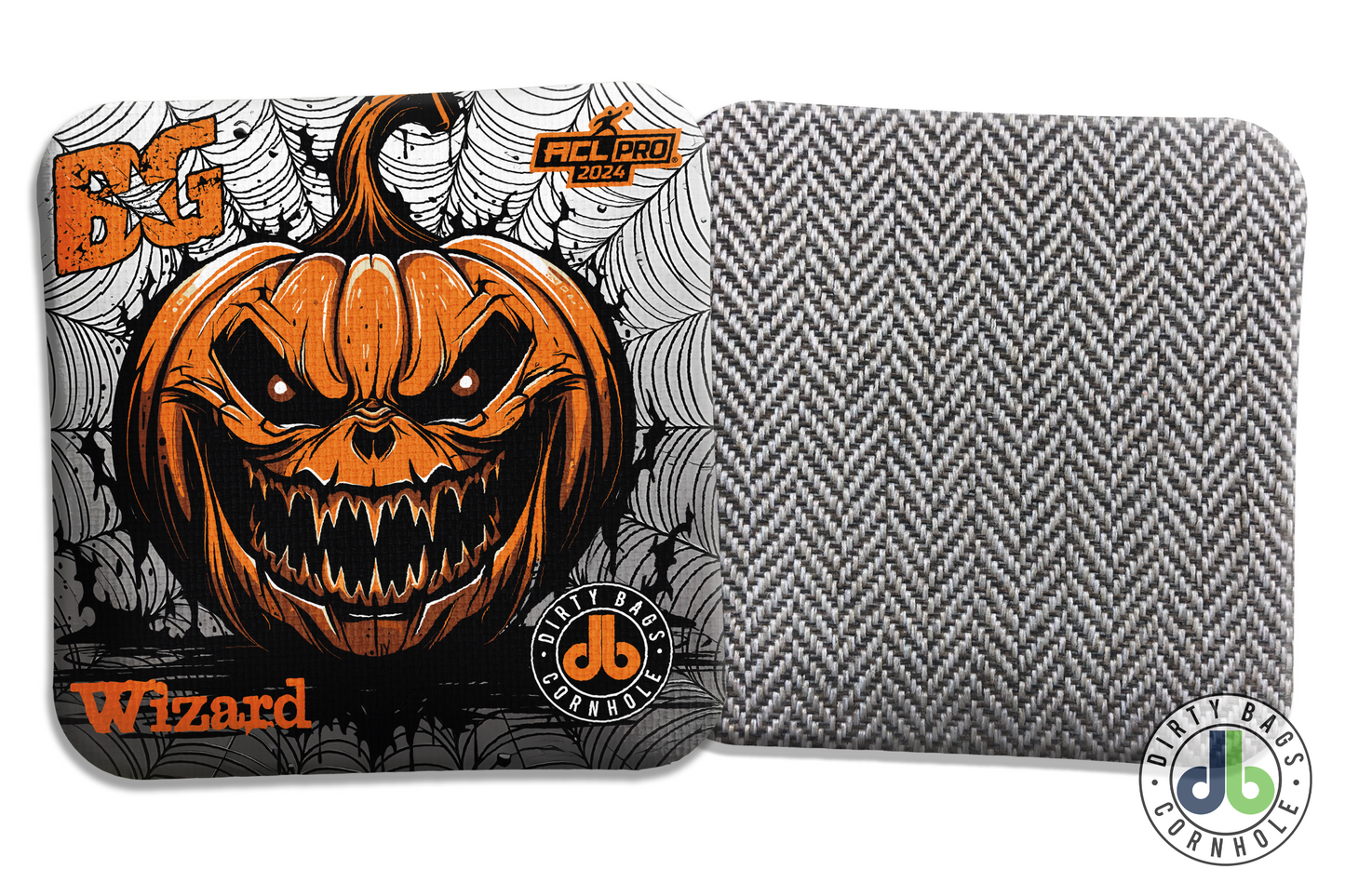 BG Cornhole Wizard - Halloween Angry Pumpkin