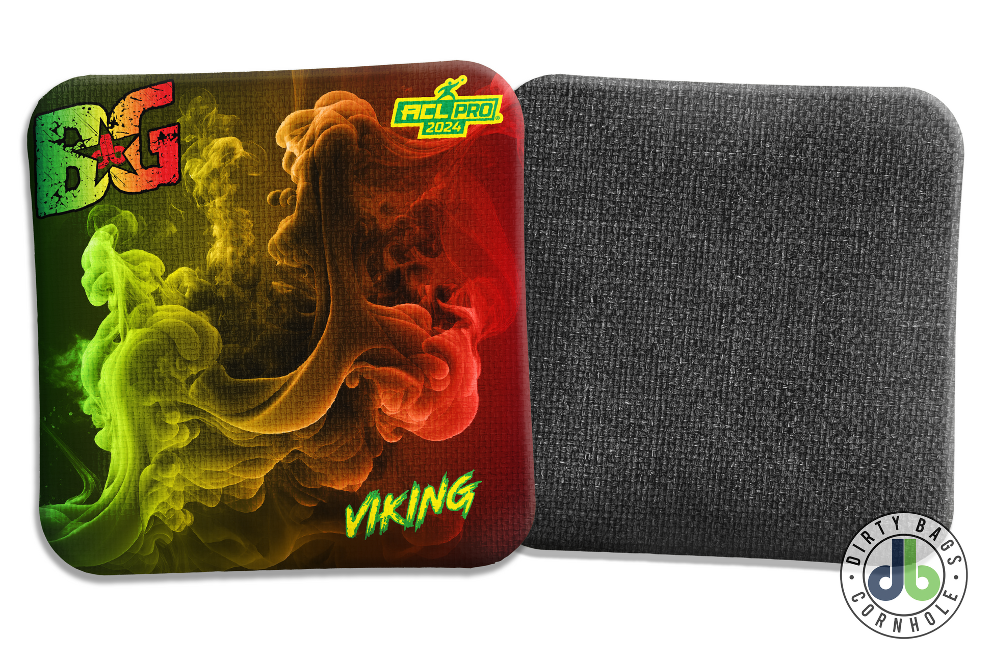 Cornhole BAgs - BG Viking Rasta Smoke