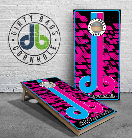 Professional Cornhole Boards - db - Pink Abstraction