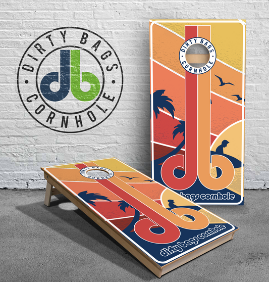 Professional Cornhole Boards - db - Retro Surf