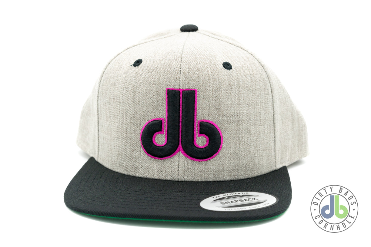 Cornhole Hat - Heather, Black and Pink db