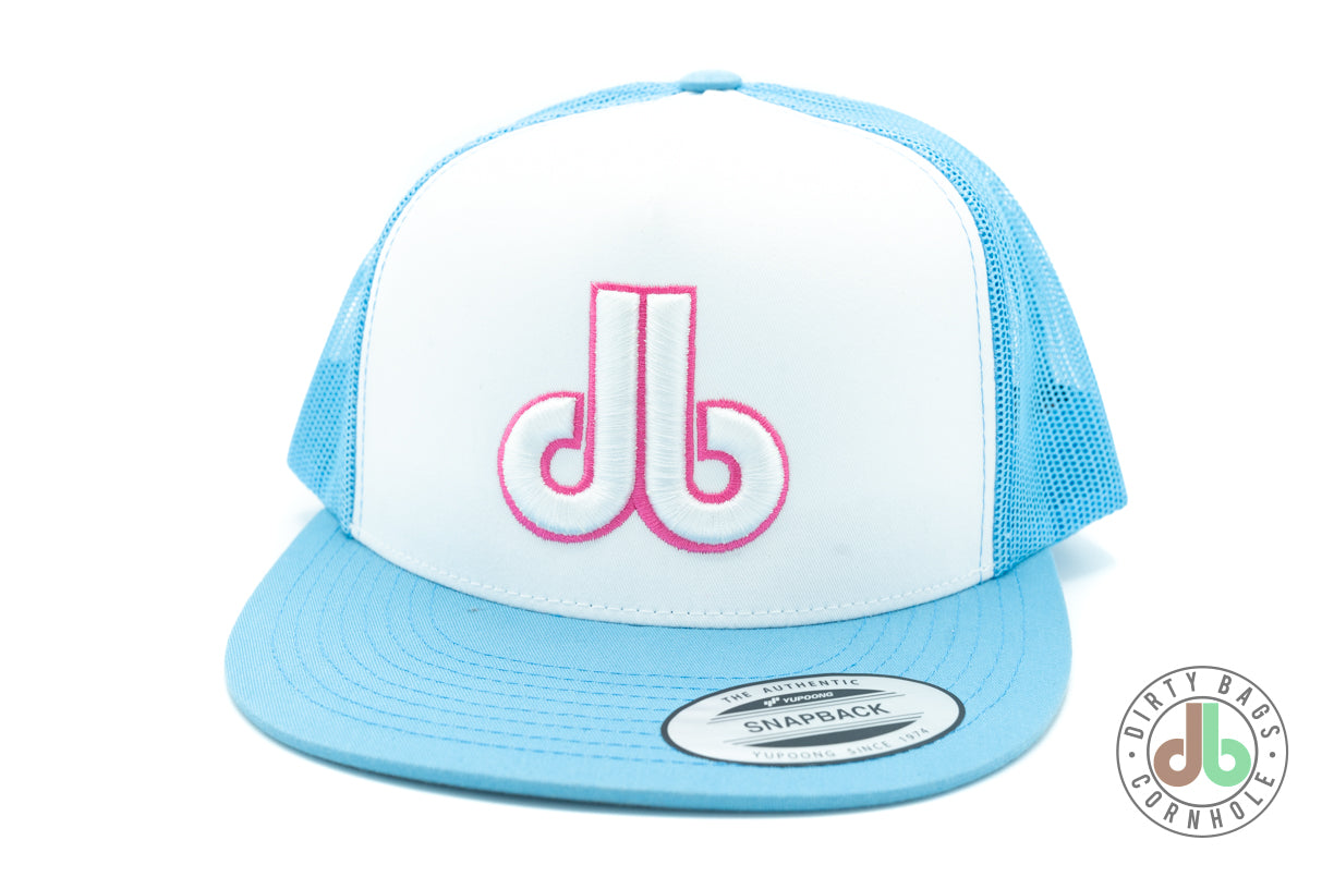 Cornhole Hat - db Baby Blue, White, Pink