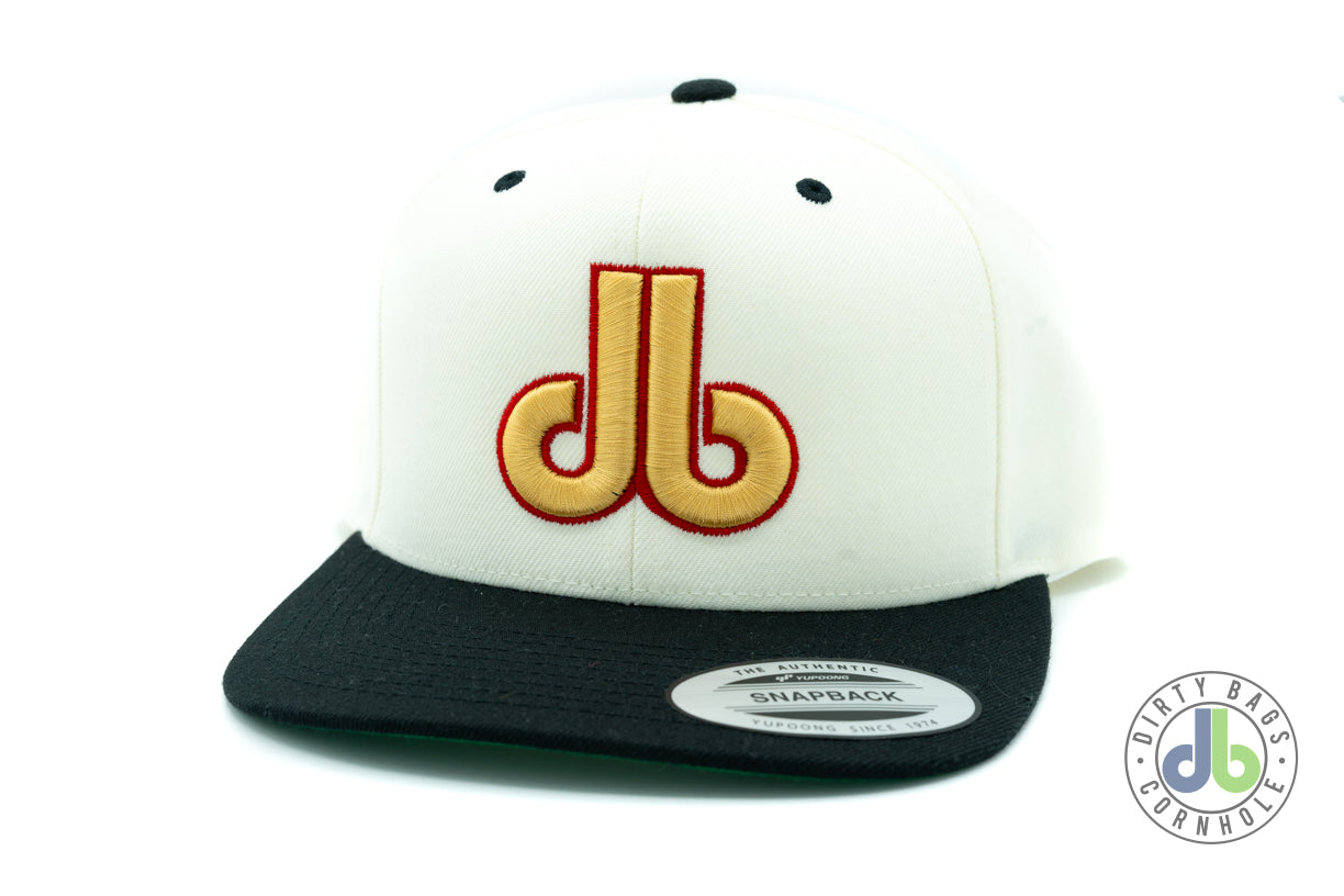 Cornhole Hat - White, Black, Gold, Red db