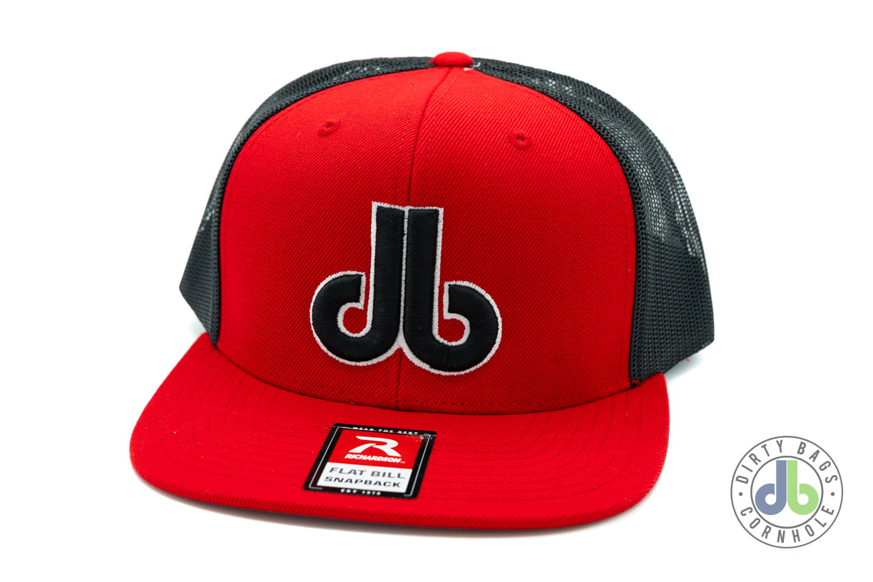 db Cornhole Hat - Red and Black