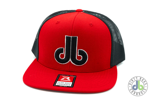 db Cornhole Hat - Red and Black