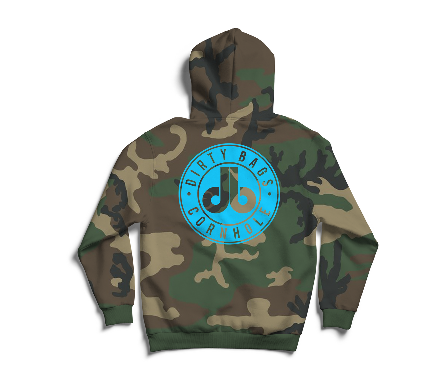 Cornhole Hoodie - Light Blue DB Logo